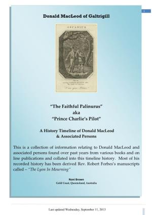 Donald Macleod of Galtrigill “The Faithful Palinurus”