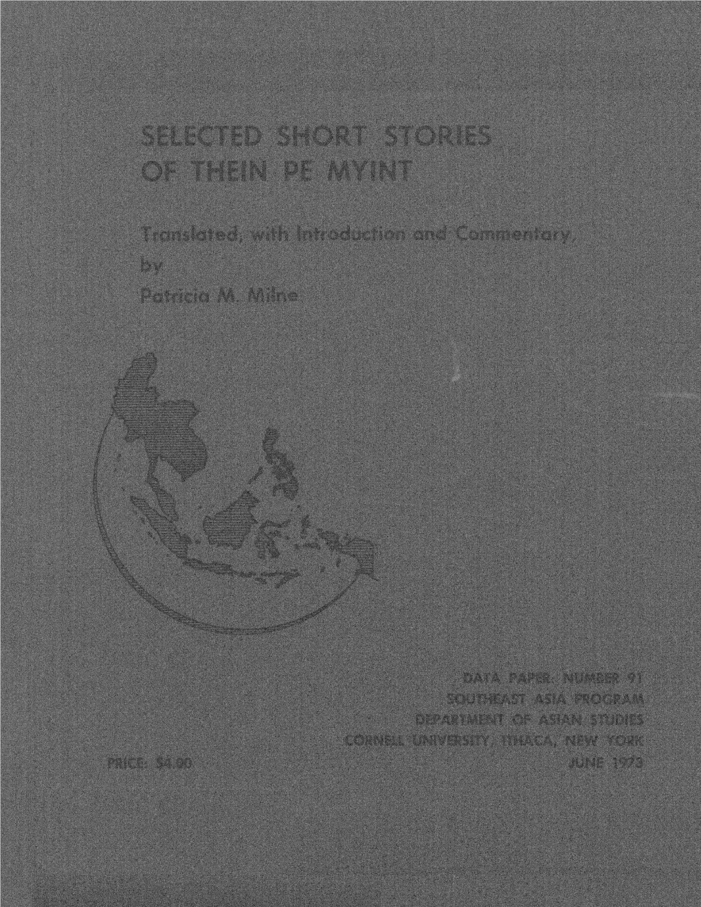 Selected Short Stories of Thein Pe Myint