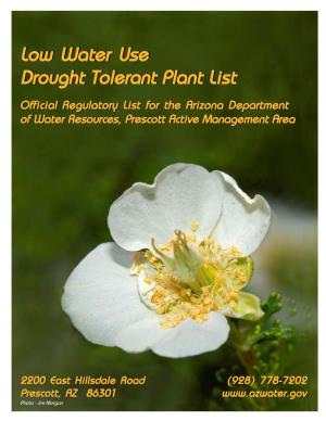 Low Water Use Drought Tolerant Plant List