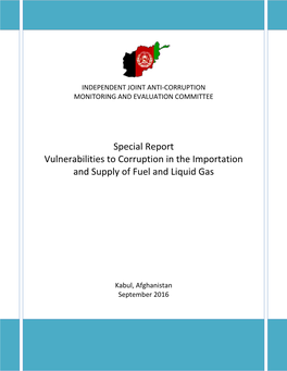 Special Report Vulnerabilities to Corruption in the Importation and Supply of Fuel and Liquid Gas