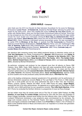 JOHN HARLE – Composer