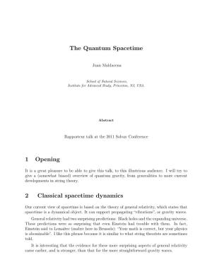 The Quantum Spacetime