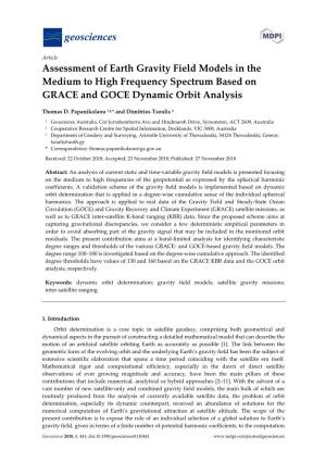 Assessment of Earth Gravity Field Models in the Medium to High Frequency Spectrum Based on GRACE and GOCE Dynamic Orbit Analysis