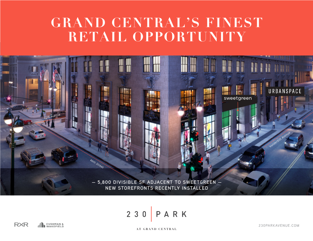 Grand Central's Finest Retail Opportunity