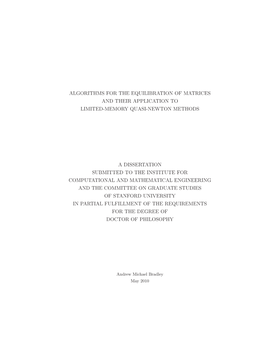 Algorithms for the Equilibration of Matrices and Their Application to Limited-Memory Quasi-Newton Methods