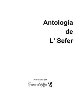 Antología De L' Sefer Antología De L' Sefer