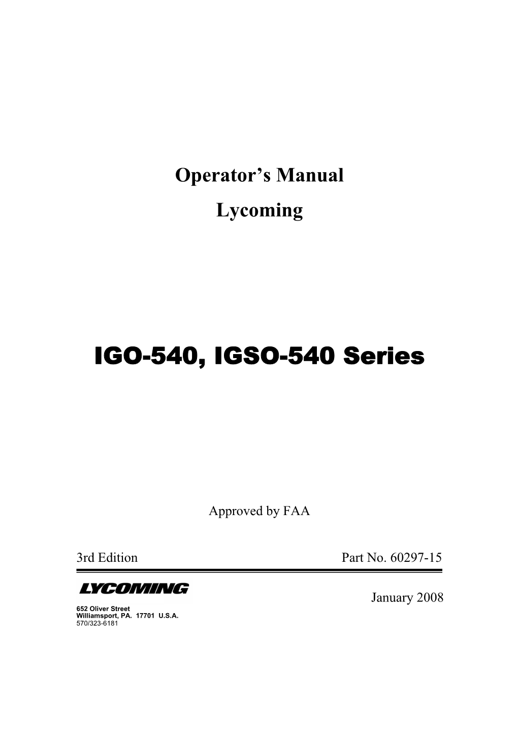 IGO-540, IGSO-540 Series