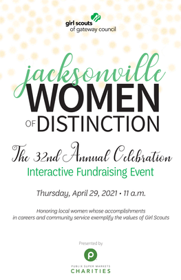 Jenny Vipperman for Being Named One of This Year’S Girl Scouts of Gateway Council’S 2021 Women of Distinction