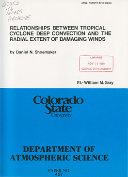 Relationships Between Tropical Cyclone Deep Convection and the Radial Extent of Damaging Winds