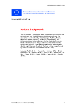 National Backgrounds