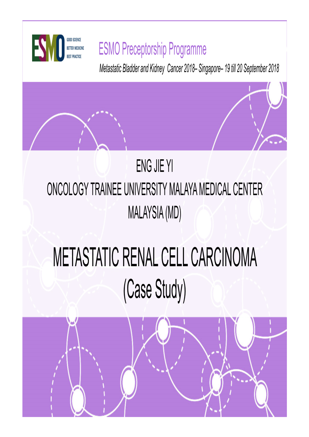 METASTATIC RENAL CELL CARCINOMA (Case Study) Disclosures