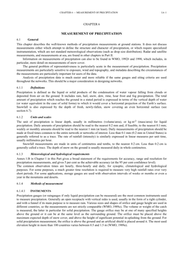 Measurement of Precipitation I.6–1