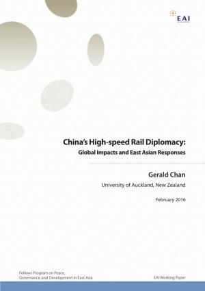 China's High-Speed Rail Diplomacy