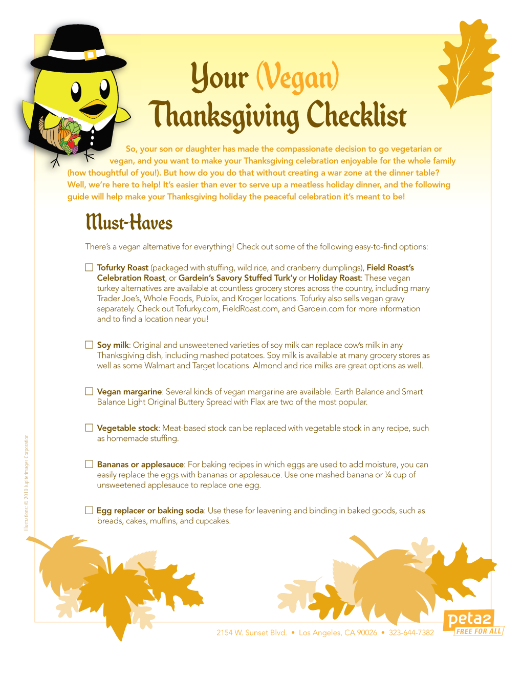 Your (Vegan) Thanksgiving Checklist