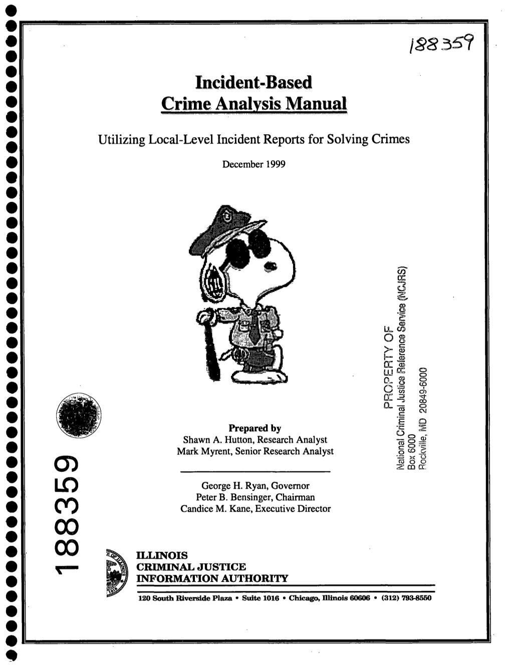 Incident-Based Crime Analysis Manual