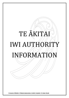 Te Ākitai Iwi Authority Information