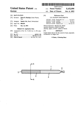 United States Patent (19) 11 Patent Number: 5,152,096 Rudolph 45 Date of Patent: Oct
