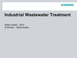 Basic Industrial Wastewater Treatment