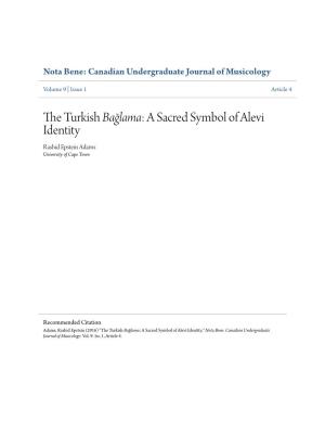 The Turkishbağlama: a Sacred Symbol of Alevi Identity