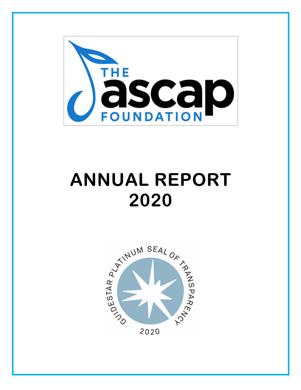 The ASCAP Foundation Annual Report 2020