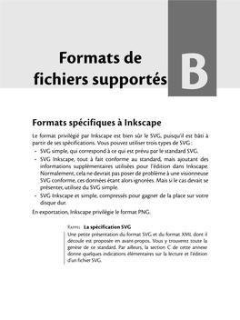 Formats De Fichiers Supportés B