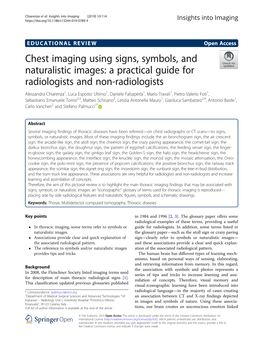 Chest Imaging Using Signs, Symbols, and Naturalistic Images