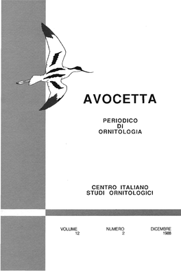 Avocetta – Journal of Ornithology
