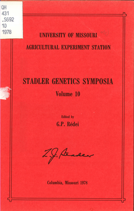 STADLER GENETICS SYMPOSIA Volume 10