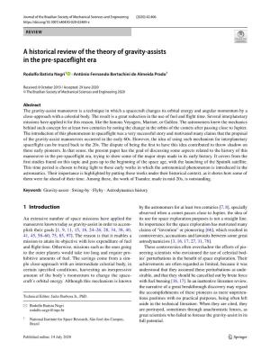 A Historical Review of the Theory of Gravity-Assists in the Pre-Spaceflight