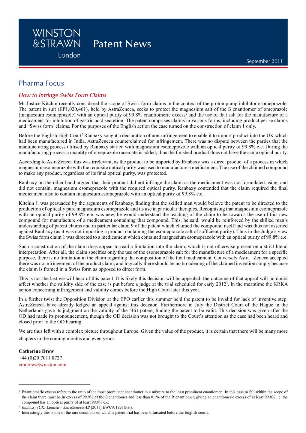 Patent News London September 2011