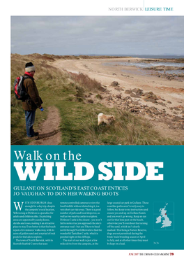 Walk on the WILDSIDE GULLANE on SCOTLAND’S EAST COAST ENTICES JO VAUGHAN to DON HER WALKING BOOTS