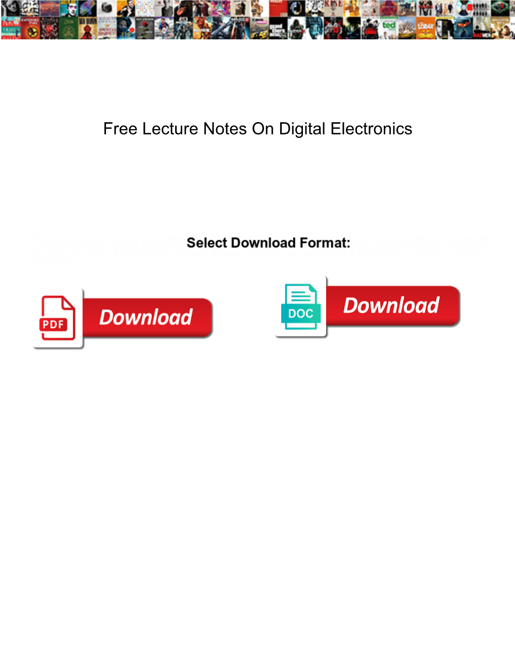 Free Lecture Notes on Digital Electronics