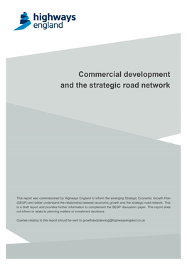 Commercial Development and the Strategic Road Network
