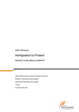 Immigration to Finland