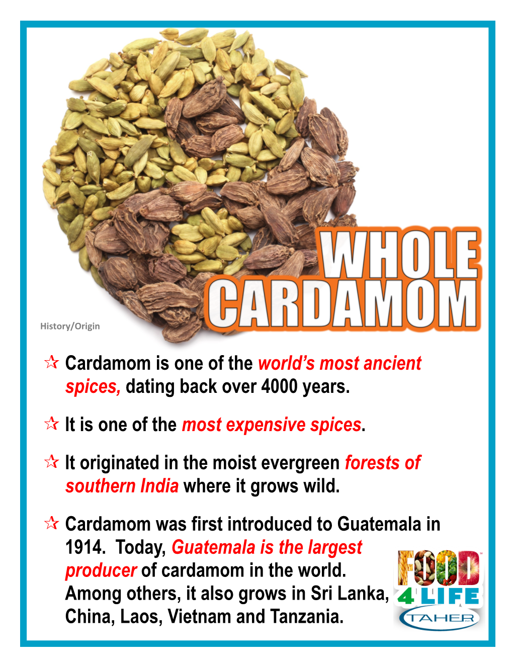 And Green Cardamom (Smaller Green Seeds)