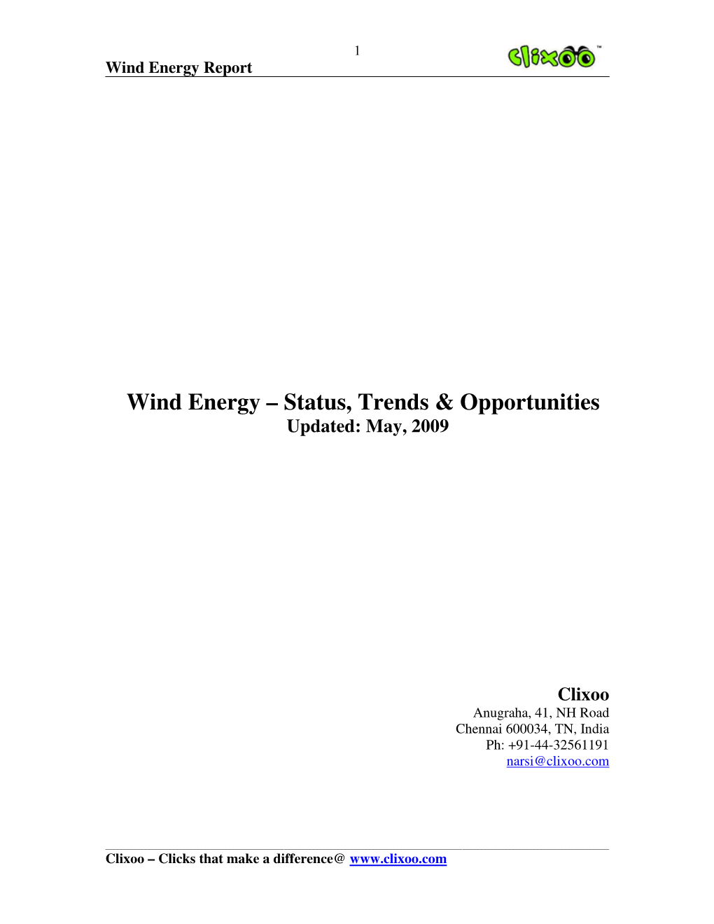 Wind Energy Report