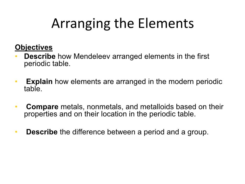A. Periodic Properties of the Elements
