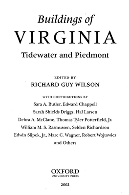 VIRGINIA Tidewater and Piedmont