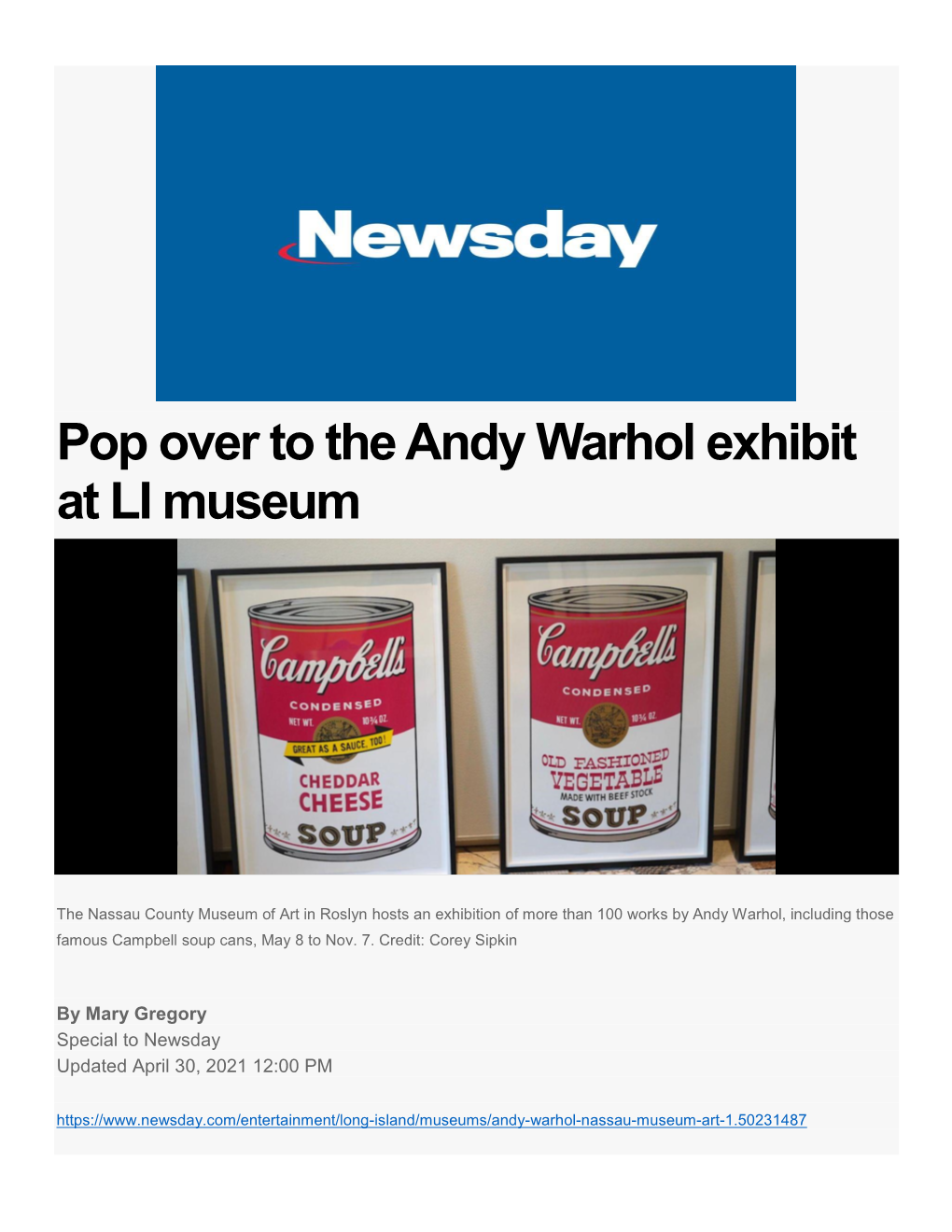 Pop Over to the Andy Warhol Exhibit at LI Museum