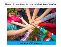 Phoenix Ranch School 2019-2020 School Year Calendar
