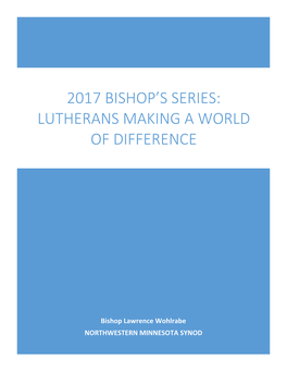 Lutherans Making a World of Difference