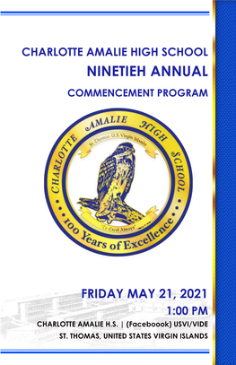 Ninetieh Annual Commencement Program