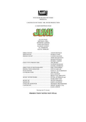 Juno Press Kit (PDF)