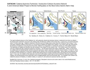 CAT/SCAN: Calabria-Apennine-Tyrrhenian / Subduction-Collision-Accretion Network a Joint American-Italian Project to Monitor Eart