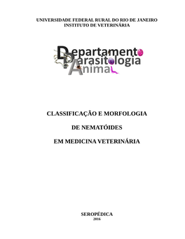 Classificação E Morfologia De Nematóides Em Medicina