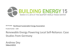 Community-Owned Renewable Energy Systems in Germany