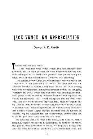 Jack Vance: an Appreciation