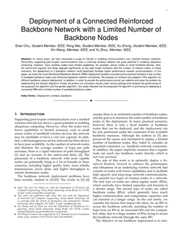 Deployment of a Connected Reinforced Backbone Network With