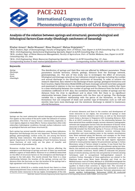 Analysis of the Relation Between Springs and Structural, Geomorphological and Lithological Factors (Case Study: Gheshlagh Catchment of Sanandaj)