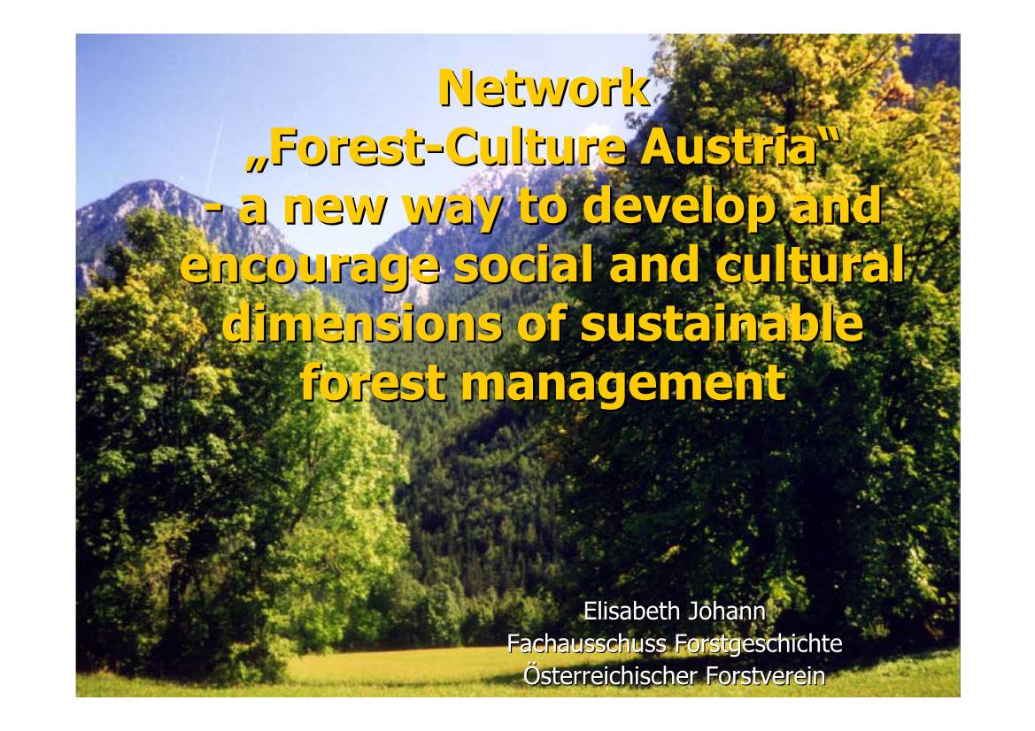 Forest-Culture Austria